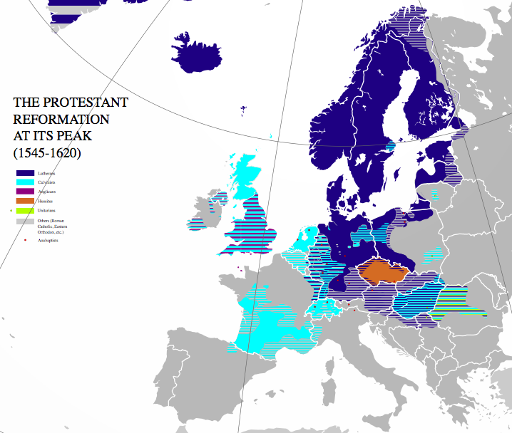 protestant reformation map